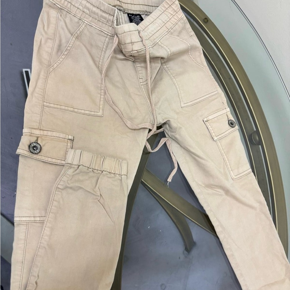 Kids Tan Cargo Pants